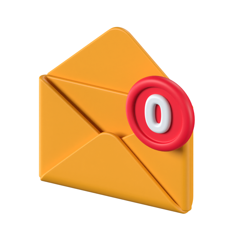 Empty Inbox 3D Animated Icon 3D Graphic