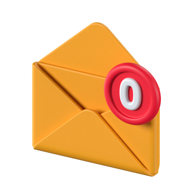 Empty Inbox 3D Animated Icon 3D Graphic