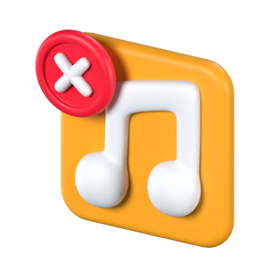 Empty Playlist 3D Animated Icon 3D Graphic