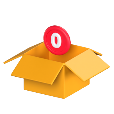 Empty Box 3D Animated Icon 3D Graphic