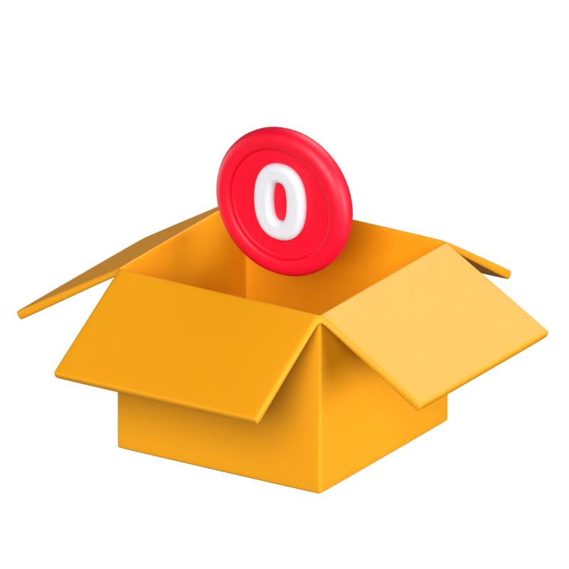 Empty Box 3D Animated Icon 3D Graphic