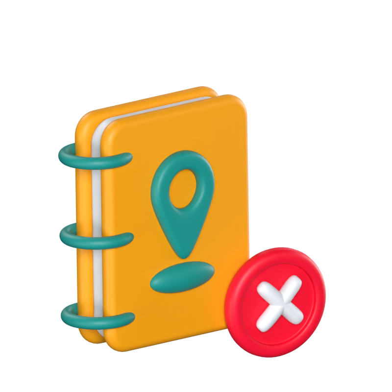 Empty Address Book 3D Animated Icon 3D Graphic