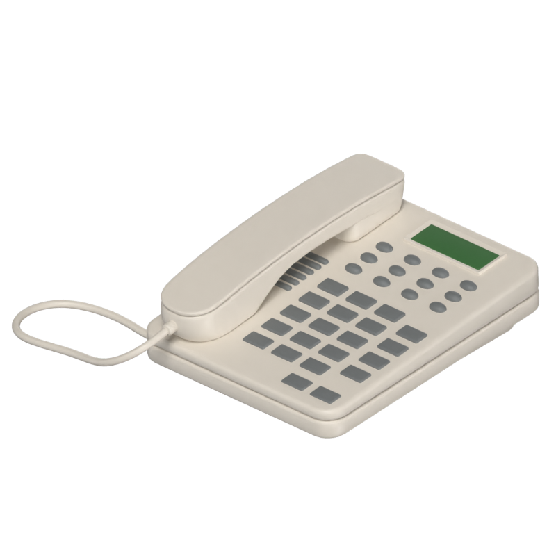 Modelo 3D de telefone de escritório