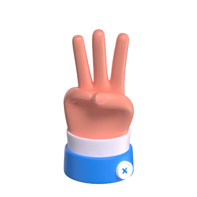 drei finger 3d modell 3D Graphic