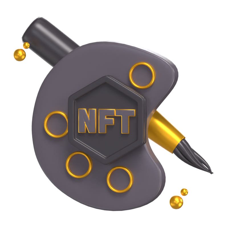 NFT Malerei 3D Modell