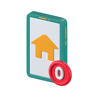 Empty Home Screen 3D Animated Icon 3D Graphic