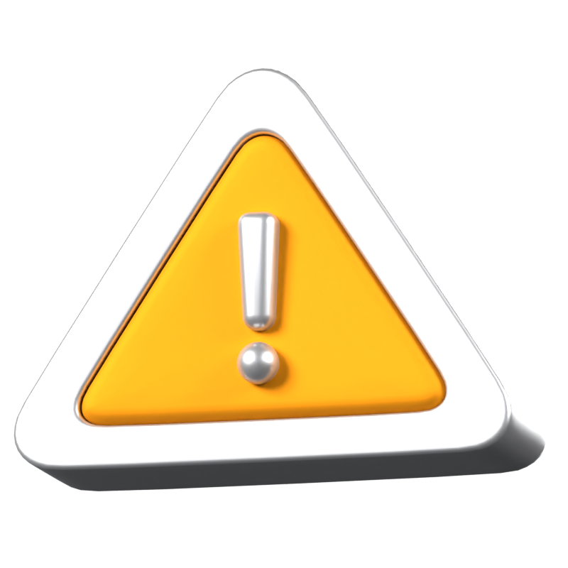 Caution Animated 3D Icon 3D Graphic