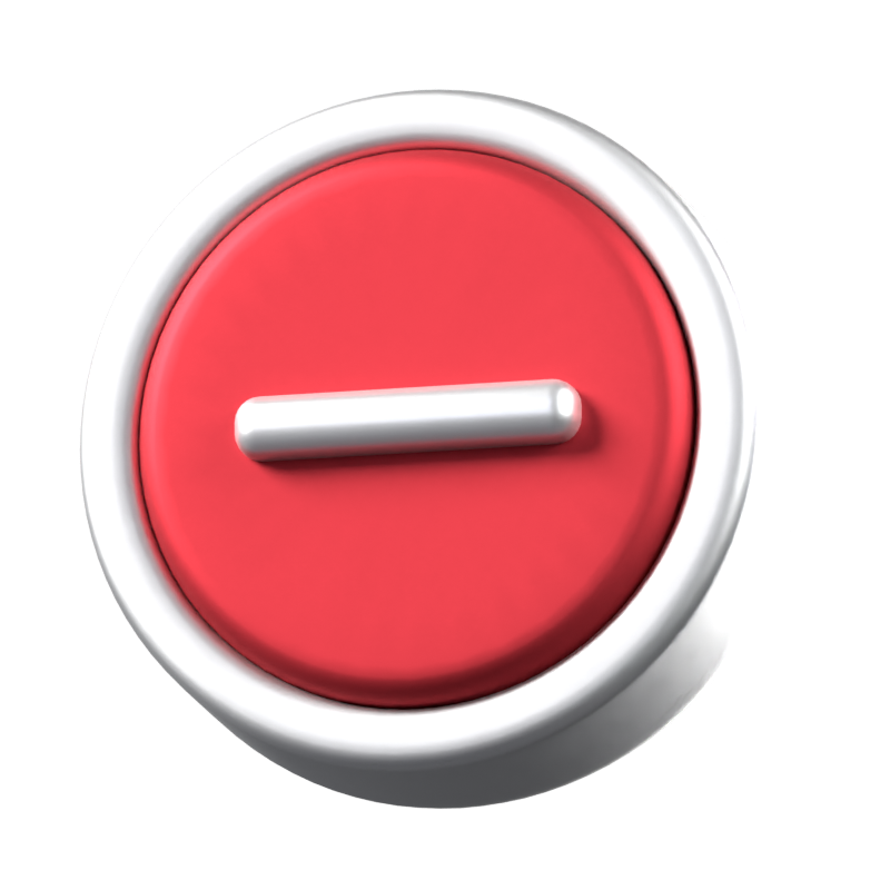 Denied Animated 3D Icon 3D Graphic