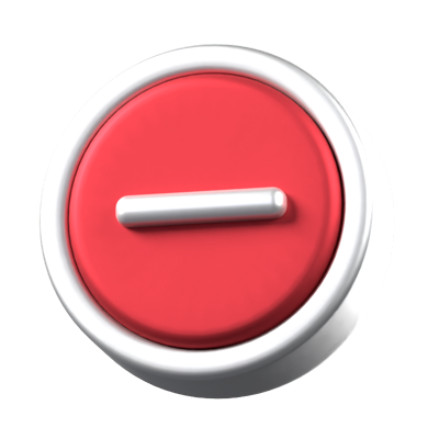 Denied Animated 3D Icon 3D Graphic