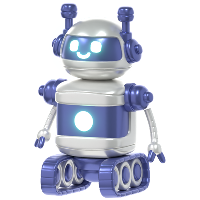 Space Robot 3D Icon 3D Graphic