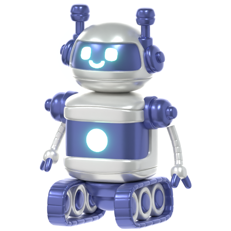 Space Robot 3D Icon 3D Graphic