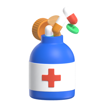 Pill Bottle 3D Model 3D Graphic