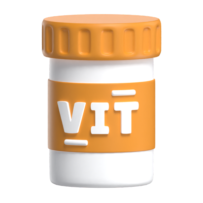 vitaminflasche 3d modell 3D Graphic