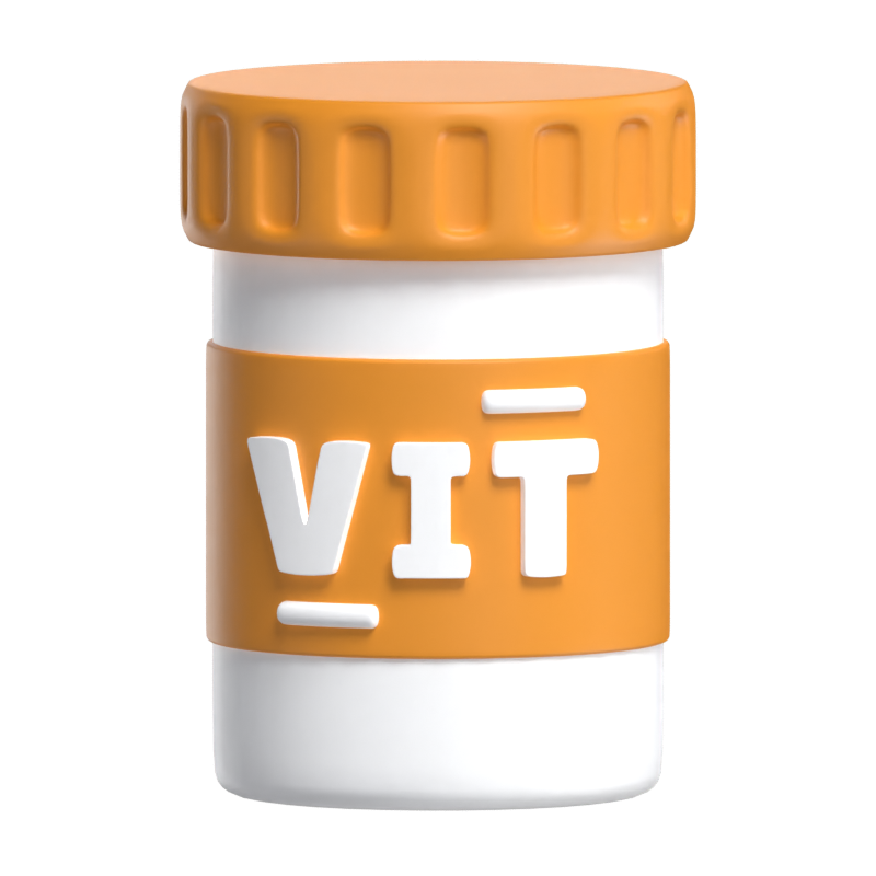 Vitamin Bottle 3D Model