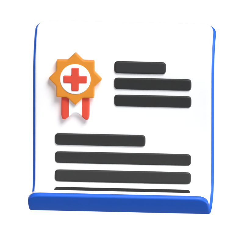 Medical Certificate 3D Model