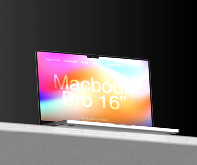 Macbook Pro 16 Inch 3D Mockup Apple Devices Set 3D Template