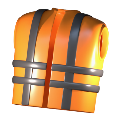 Safety Vest 3D Icon 3D Graphic