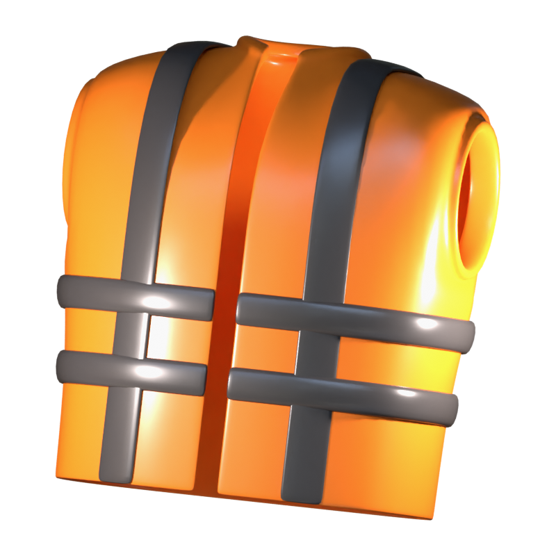 Safety Vest 3D Icon 3D Graphic