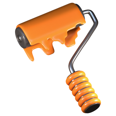 Paint Roller 3D Icon 3D Graphic