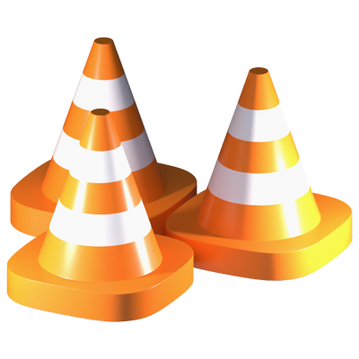 Traffic Cone 3D Icon 3D Graphic