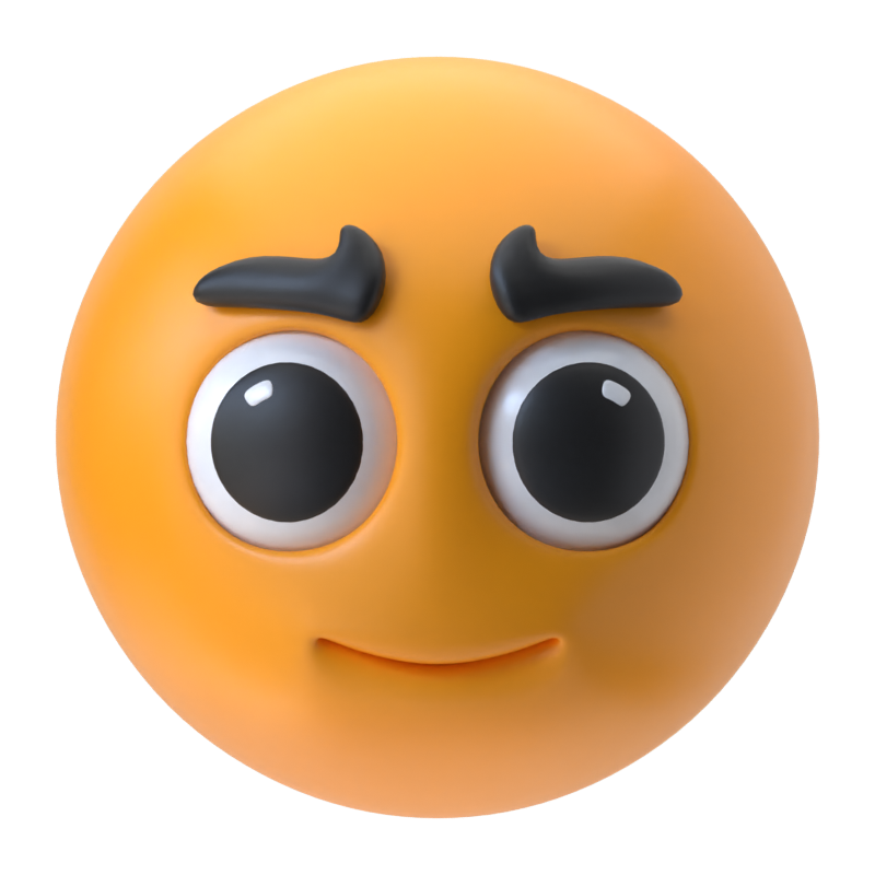 Slightly Smiling Face 3D Icon