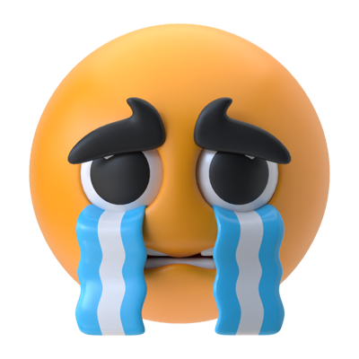 Crying Face 3D Icon 3D Graphic