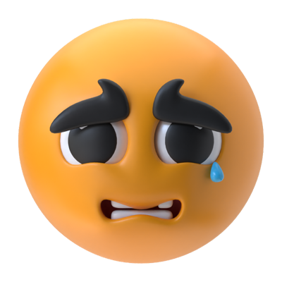 Sad Face 3D Icon 3D Graphic