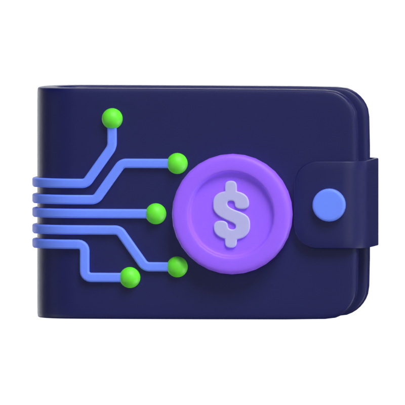 Digital Wallet 3D Model 3D Graphic