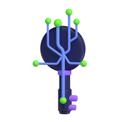 디지털 키 3d 모델 3D Graphic