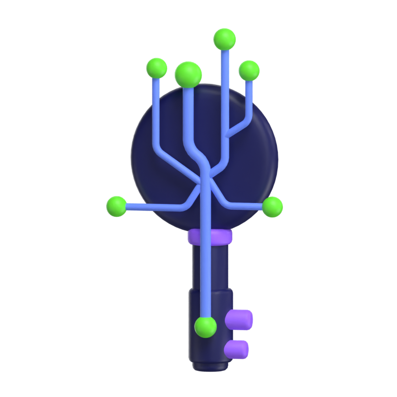 Digitaler Schlüssel 3D-Modell
