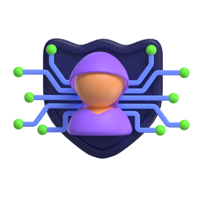 Modelo 3D de ciberseguridad 3D Graphic