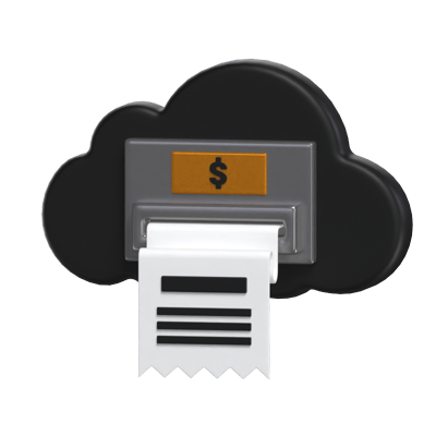 Cloud Invoice 3D Model 3D Graphic