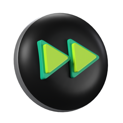 Forward Button 3D Animated Icon 3D Graphic