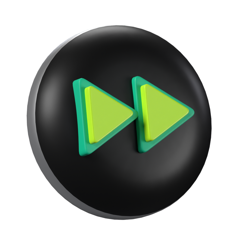 Forward Button 3D Animated Icon 3D Graphic