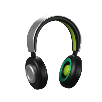 Headphone 3D Animated Icon 3D Graphic