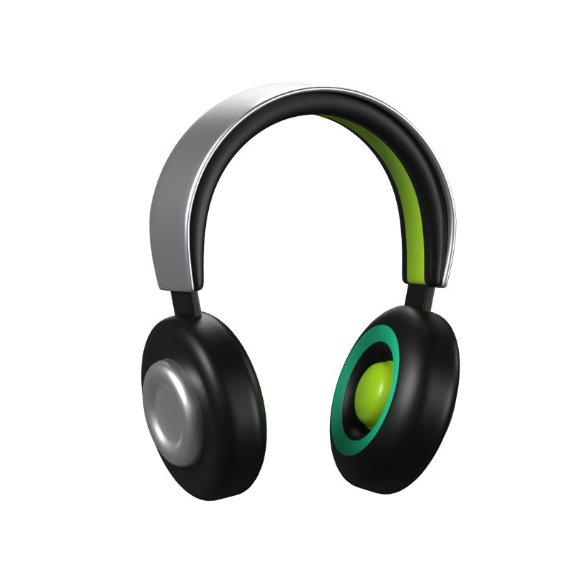 Headphone 3D Animated Icon 3D Graphic