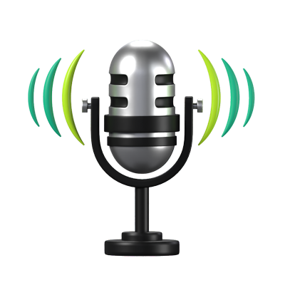 Microphone 3D Animated Icon 3D Graphic