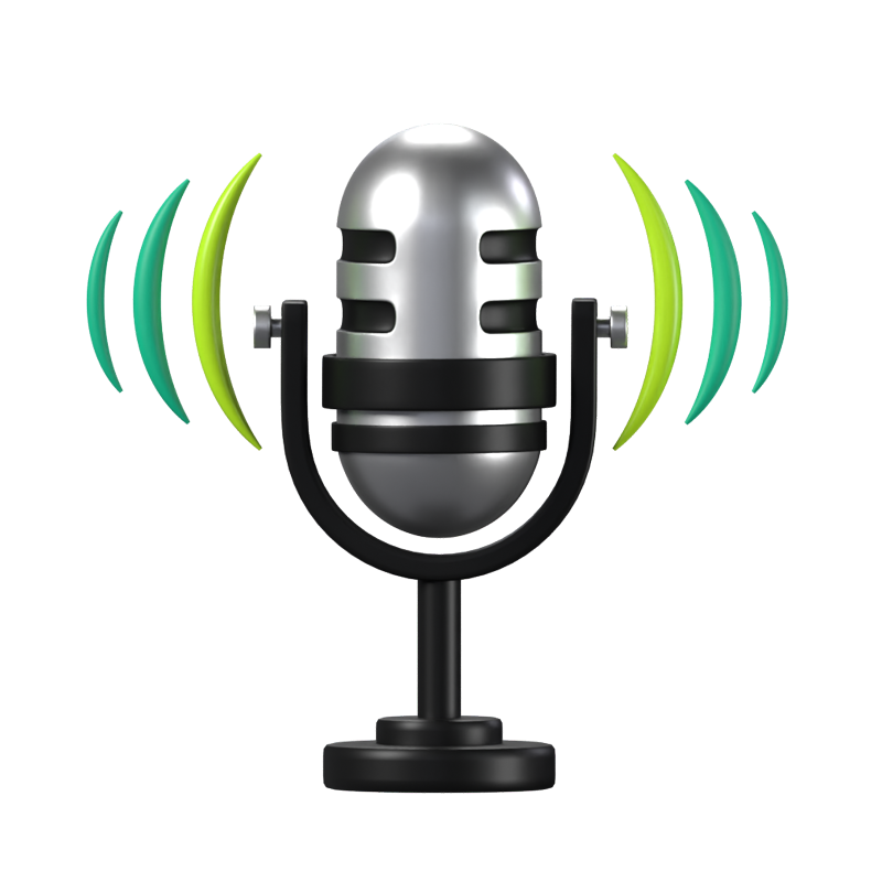 Microphone 3D Animated Icon 3D Graphic