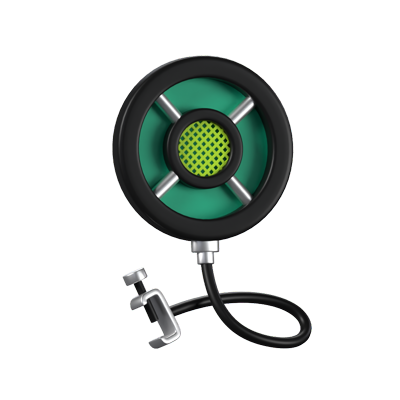 Pop Filter 3D Animated Icon 3D Graphic