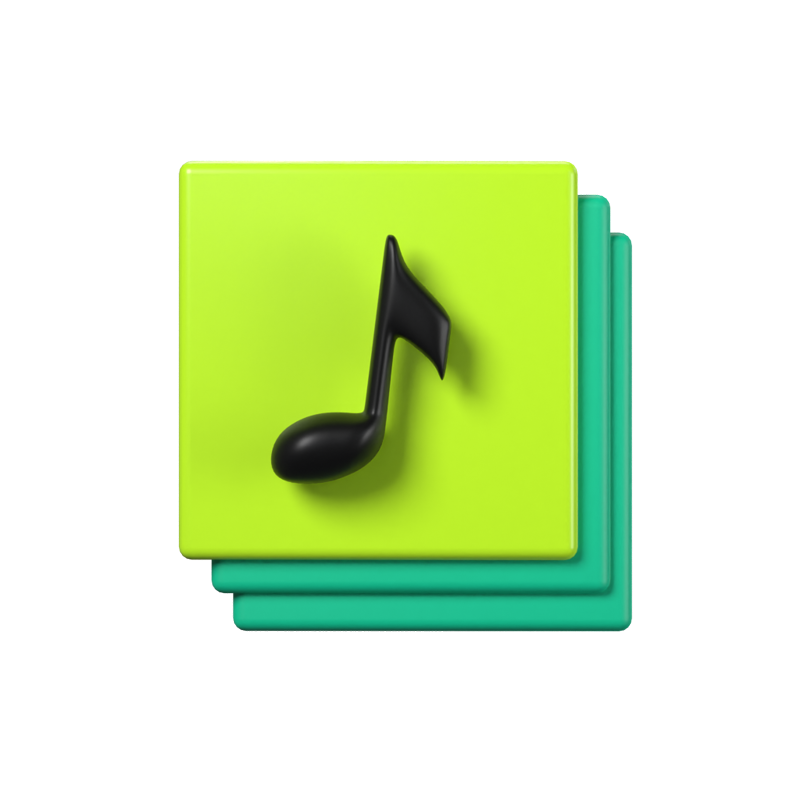 Podcast Playlist 3D Animated Icon 3D Graphic