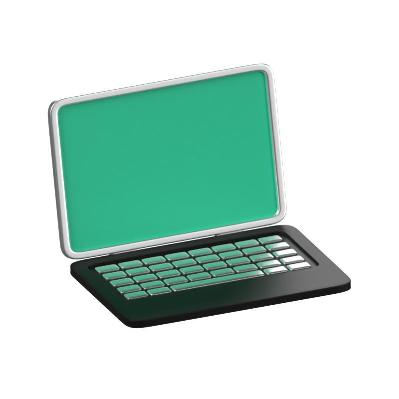 Laptop 3D Animated Icon 3D Graphic