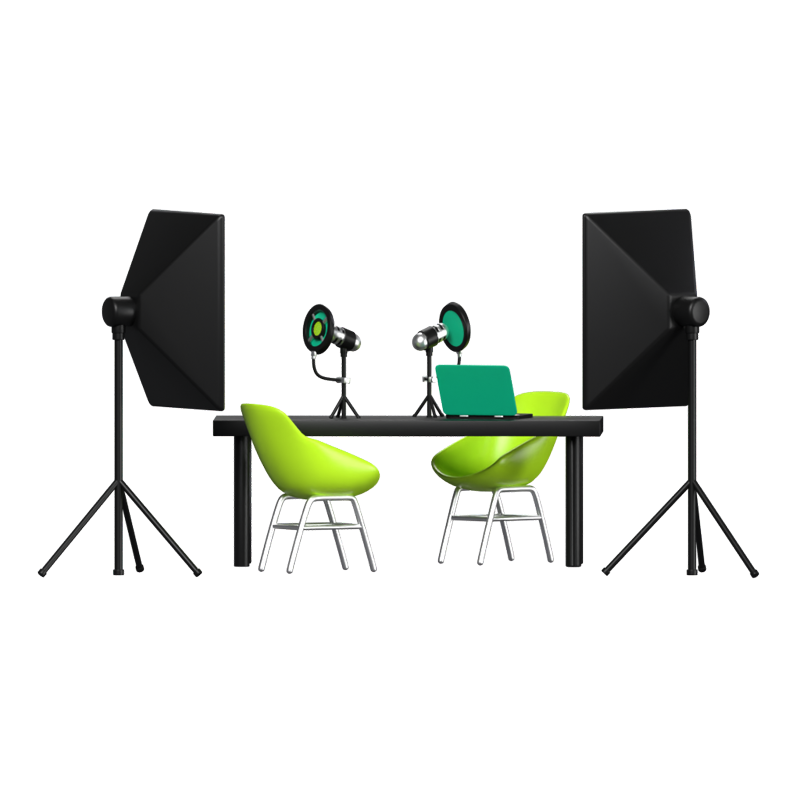 Studio Setup 3D Animated Icon 3D Graphic