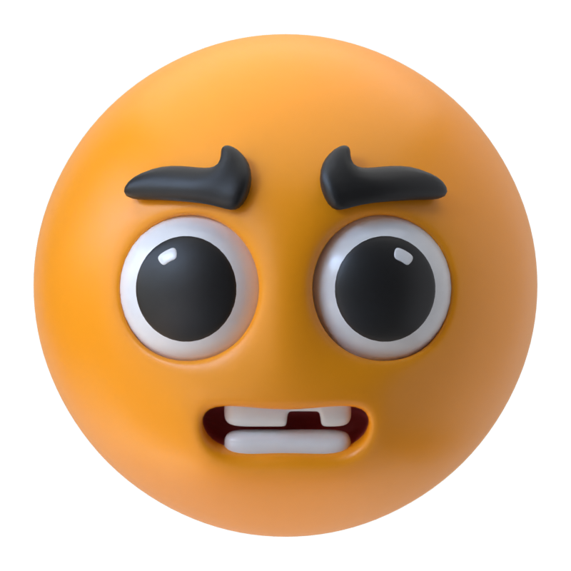 Neutral Face 3D Icon