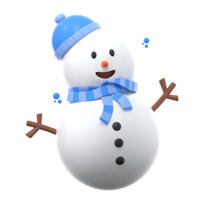 Schneemann 3D-Symbol 3D Graphic