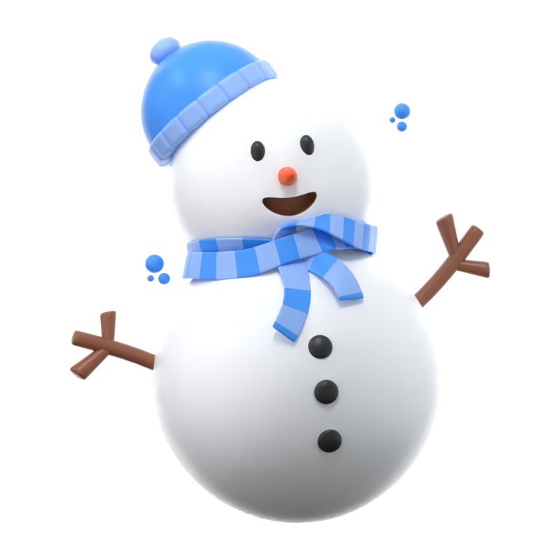 Schneemann 3D-Symbol 3D Graphic