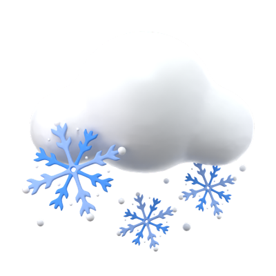 Cloud Snow 3D Icon 3D Graphic