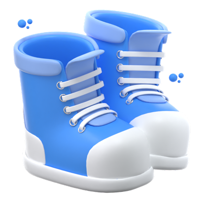 Stiefel 3D-Symbol 3D Graphic