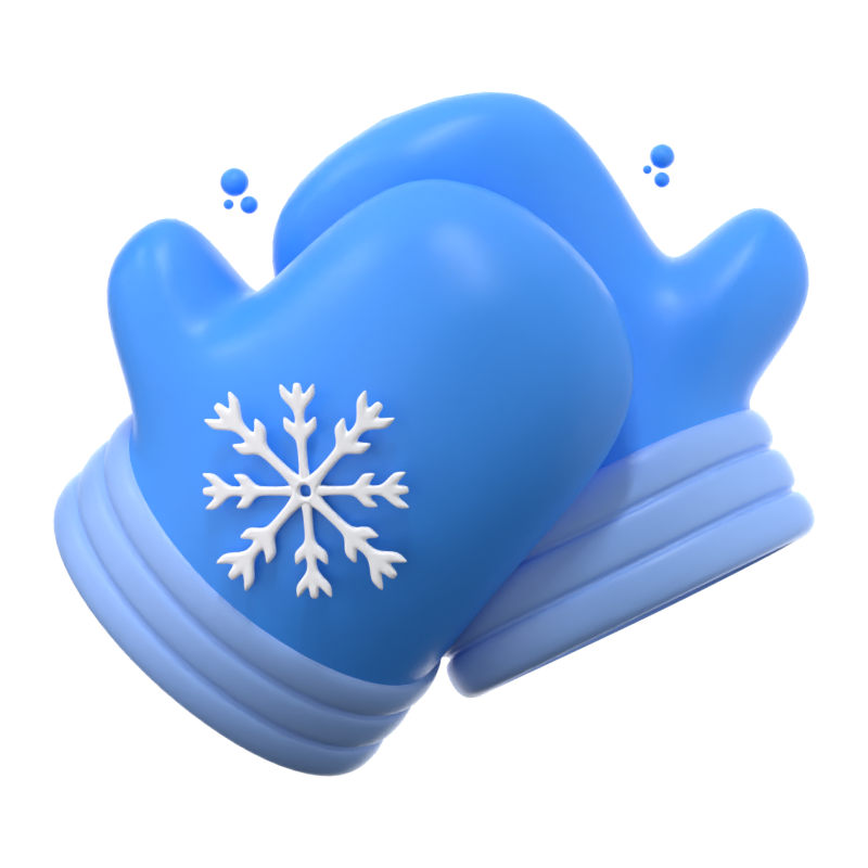 Winter Gloves  3D Icon 3D Graphic