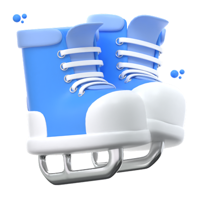 Ice Skate 3D Icon 3D Graphic