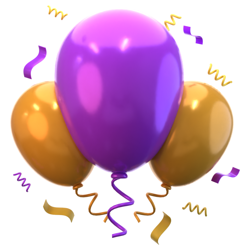 Balloons 3D Icon 3D Graphic